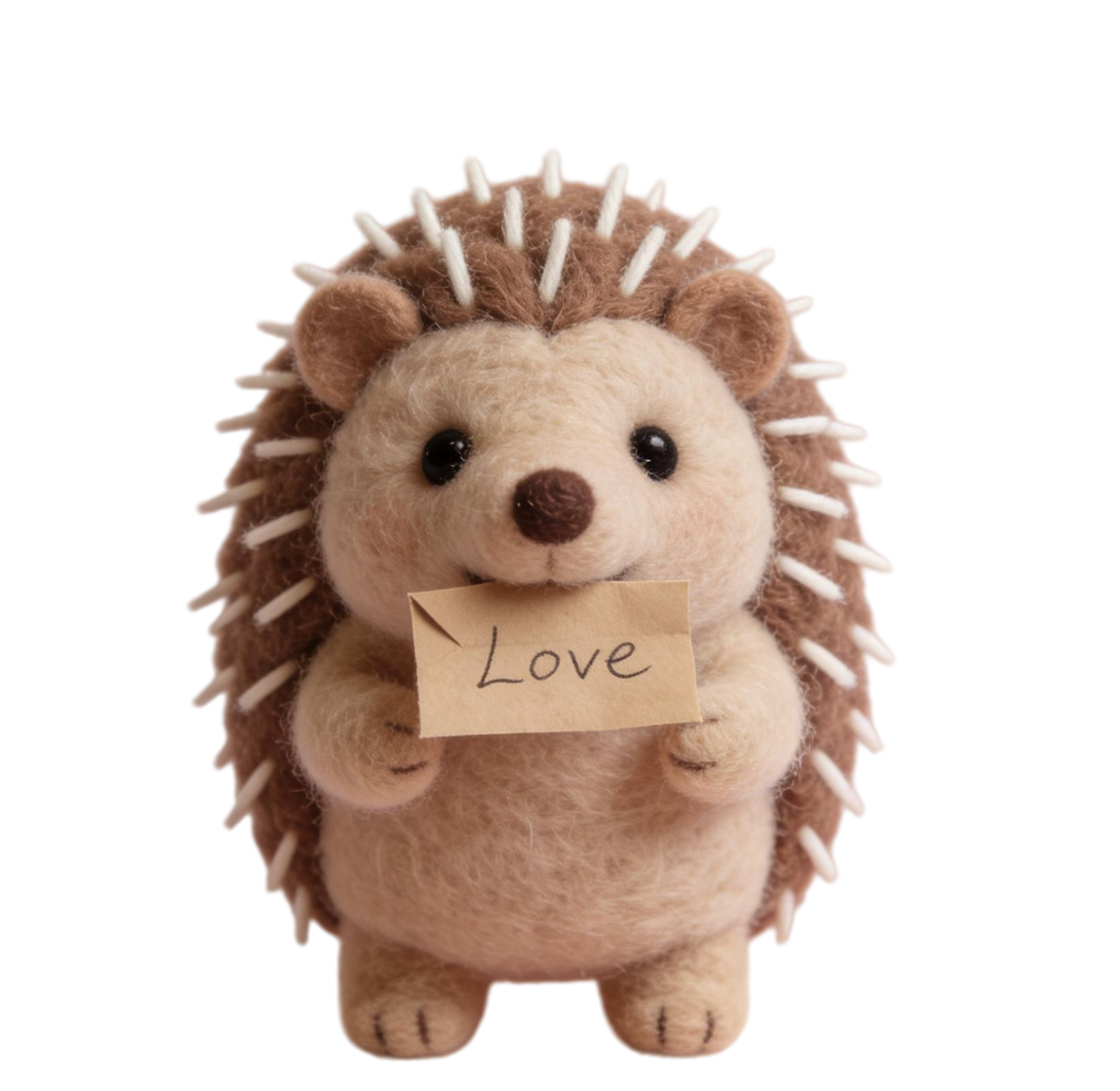 Handmade Needle Felted Hedgehog Plush Figurine